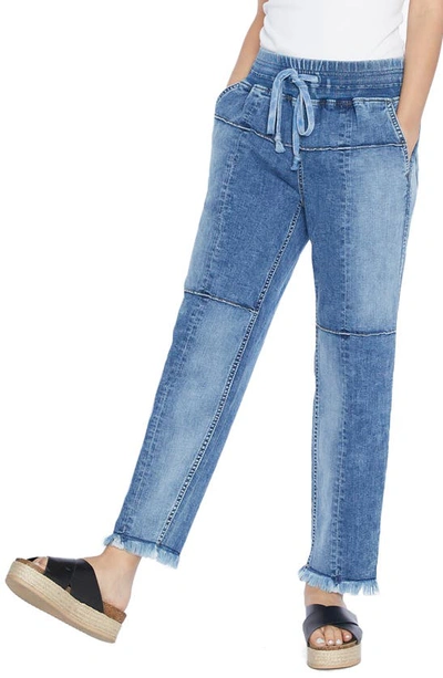 Wash Lab Denim Wash Lab Pieced Relaxed Fit Jeans In Block Blue Light |  ModeSens