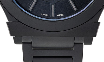 Shop Ferragamo Salvatore  Gancini Bracelet Watch, 41mm X 7mm In Ip Black