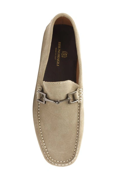 Bruno Magli Men's Xander Horse-bit Strap Leather Drivers In Taupe Suede
