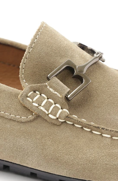 Bruno Magli Men's Xander Horse-bit Strap Leather Drivers In Taupe Suede