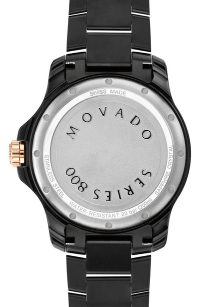 Shop Movado Series 800 Bracelet Watch, 40mm In Black