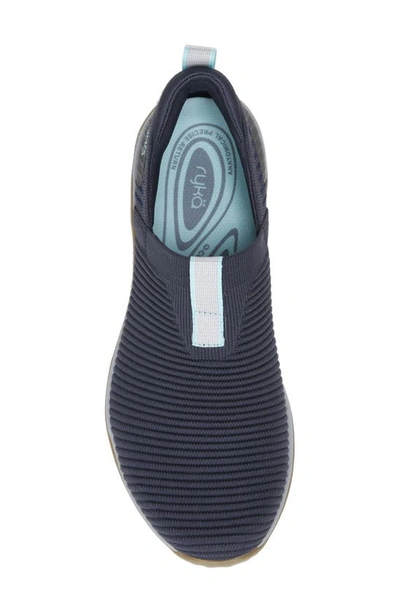 Shop Ryka Echo Knit Slip-on Sneaker In Blue Ink