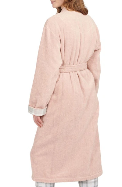 Shop Barbour Ada Cotton Terry Cloth Robe In Light Pink