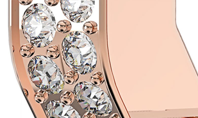 Swarovski Dextera Medium Pavé Hexagonal Hoop Earrings In Crystal