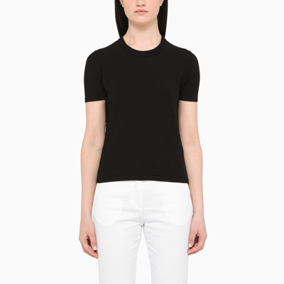 Shop Roberto Collina Black Short-sleeved Crewneck Top