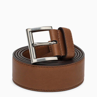 Shop Prada Brown Leather Belt
