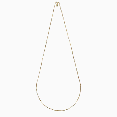 Shop Saint Laurent Gold-tone Brass Necklace In Metal