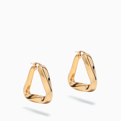 Shop Bottega Veneta Triangle Earrings Large In Metal