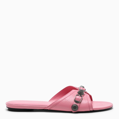 Shop Balenciaga Cagole Sandal In Pink Leather