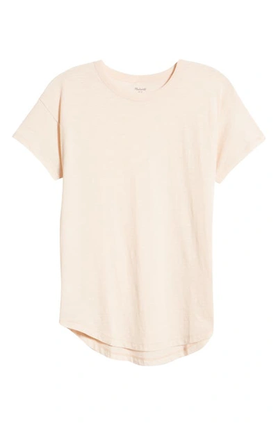 Shop Madewell Whisper Cotton Crewneck T-shirt In Faraway Pink