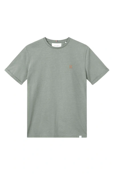 Shop Les Deux Nørregaard T-shirt In Neutral Green Melange/ Orange