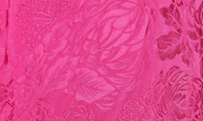 Shop Balenciaga Floral Jacquard Logo Asymmetric One-shoulder Dress In Pink