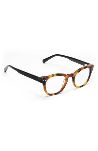 Shop Eyebobs Waylaid 46mm Blue Light Blocking Glasses In Orange Tort / Clear
