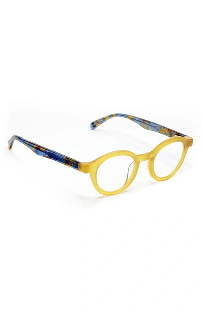 Shop Eyebobs Tv Party 44mm Reading Glasses In Yellow/ Multi/ Clear