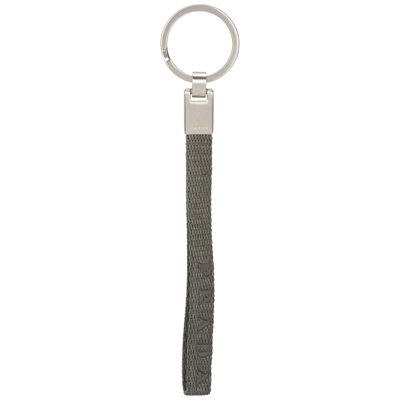 Shop Prada Men's Keychain Keyring   Luna Rossa In Grey