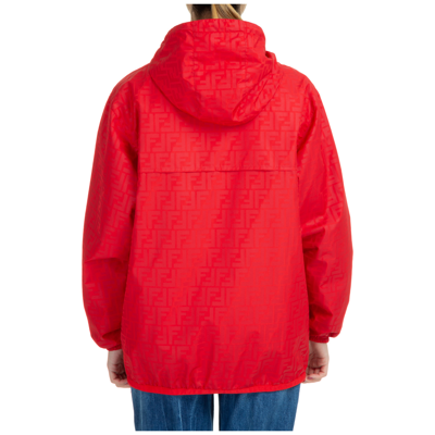 Shop Fendi Women's Raincoat  K-way X  In Red