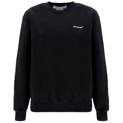 Shop Off-white Women's Sweatshirt  Diagonals In Black