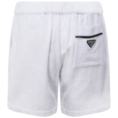 Shop Prada Men's Shorts Bermuda In White