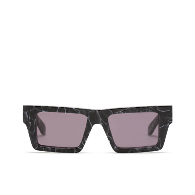 Off-white Nassau Marble-print Rectangle Frame Sunglasses In Black