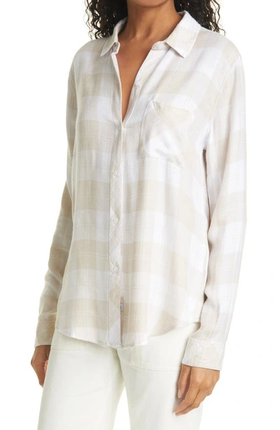 Shop Rails Hunter Plaid Button-up Shirt In Almond White