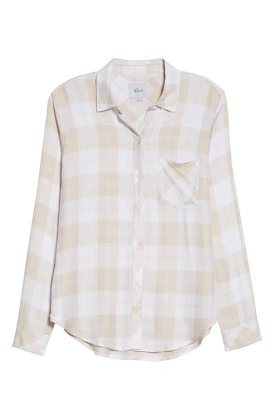 Shop Rails Hunter Plaid Button-up Shirt In Almond White