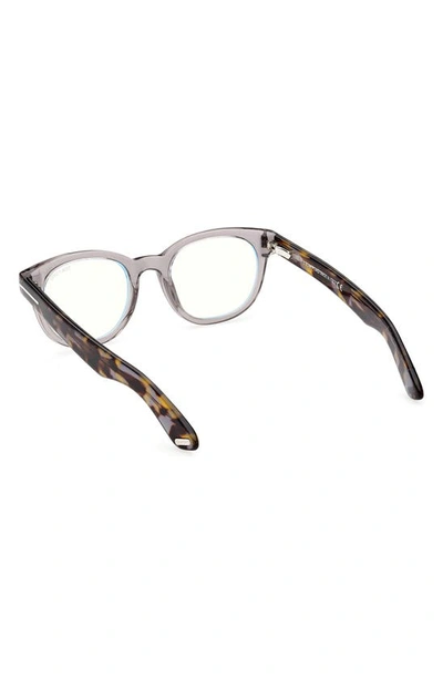 Shop Tom Ford 50mm Blue Light Blocking Glasses In Grey/ Other