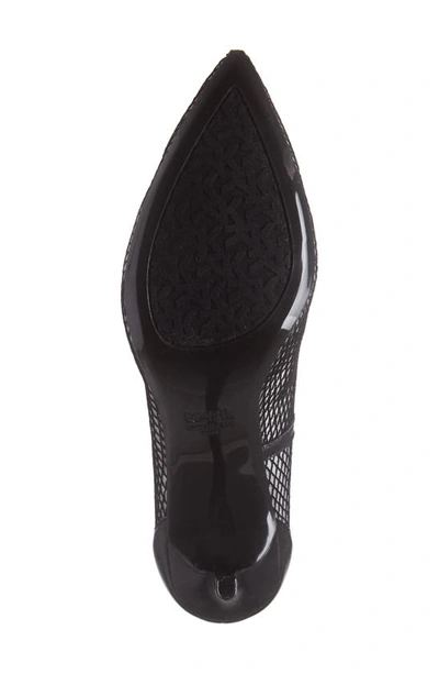 Shop Karl Lagerfeld Rani Mesh Pump In Black Fabric