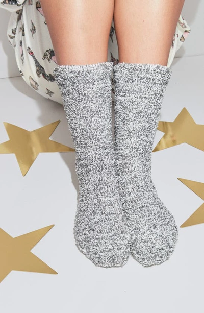 Shop Barefoot Dreams Cozychic® Socks In Velvet Plum/ White