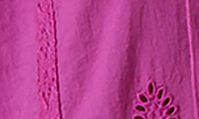 Shop Melissa Odabash Ashley Eyelet Detail Cotton Cover-up Tunic In Viola