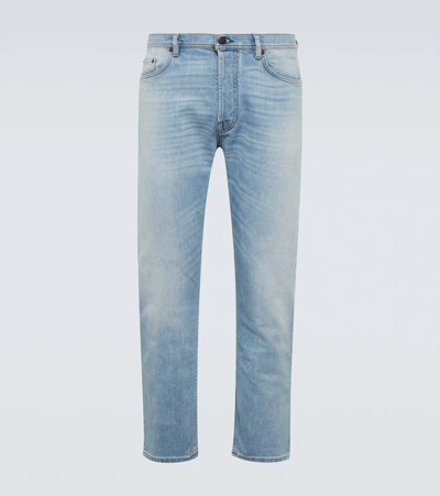 Shop Acne Studios Slim-fit Tapered Jeans In Pale Blue