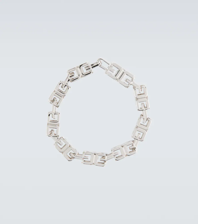 Shop Givenchy G Cube Bracelet In Silvery