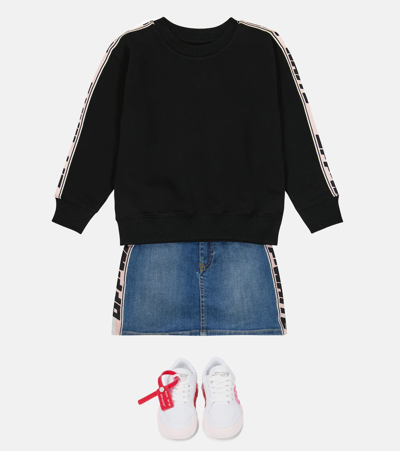 Shop Off-white Cotton Jersey Sweatshirt In Black