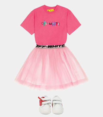 Shop Off-white Tulle Tutu In Black Pink