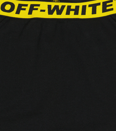 Shop Off-white Cotton Jersey Skirt In Black Yellow