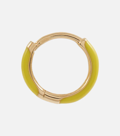 Shop Persée 18kt Gold Single Hoop Earring In Yellow