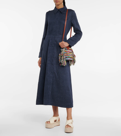 Shop Chloé Edith Cashmere Crossbody Bag In Sepia Brown