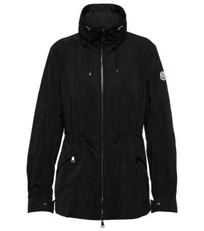 Shop Moncler Enet Micro Faille Parka In Black