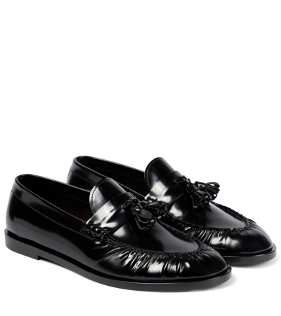 Shop The Row Patent Leather Loafers In Black