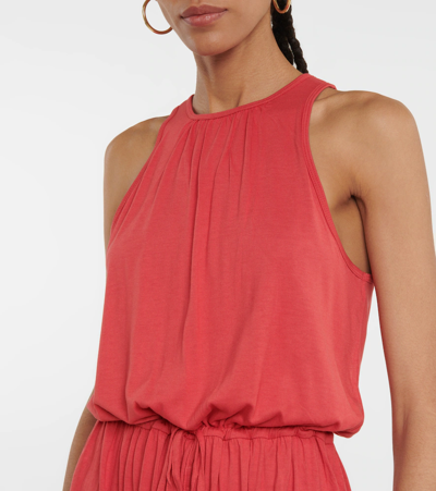 Shop Polo Ralph Lauren Tiered Maxi Dress In Starboard Red