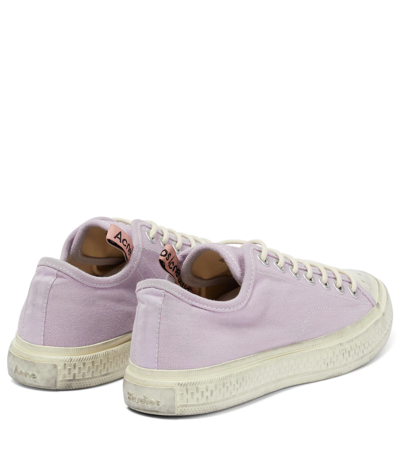 Shop Acne Studios Canvas Sneakers In Pale Purple/off White