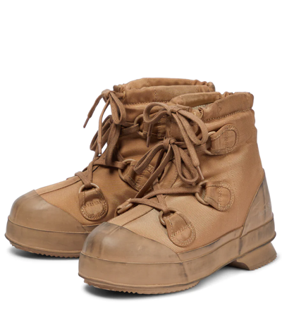 Shop Acne Studios Technical Ankle Boots In Camel Brown