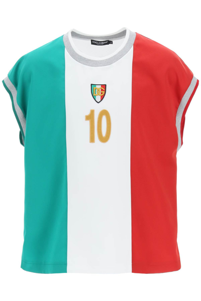 Shop Dolce & Gabbana Tricolor T-shirt In Mixed Colours