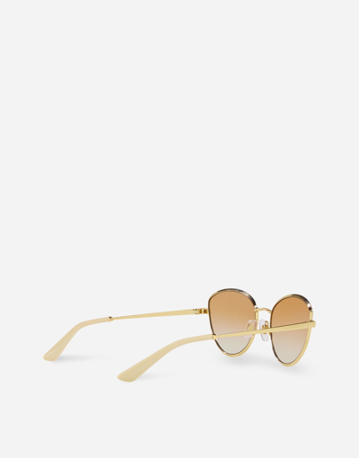 Shop Dolce & Gabbana Sicilian Taste Sunglasses In Gold