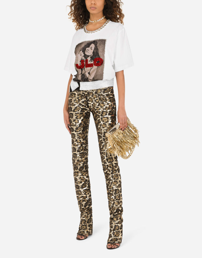 Dolce & Gabbana High-waist Crystal Mesh Belt In Crystal