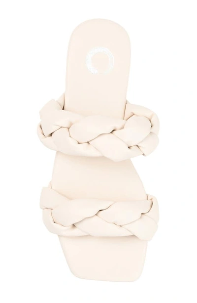 Shop Journee Collection Arietta Braid Strap Slide Sandal In Off White