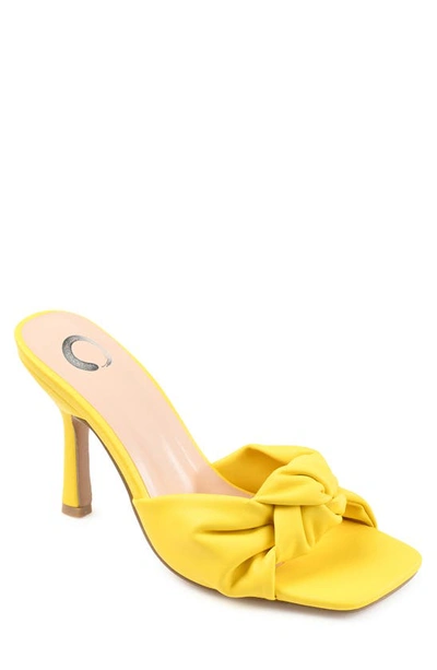 Shop Journee Collection Diorra Knotted Sandal In Yellow