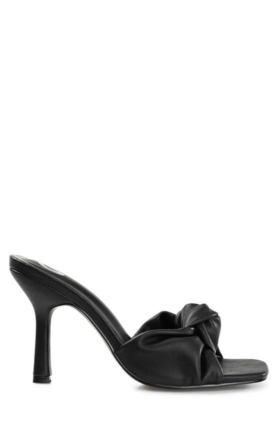 Shop Journee Collection Diorra Knotted Sandal In Black