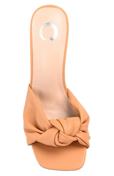 Shop Journee Collection Diorra Knotted Sandal In Tan