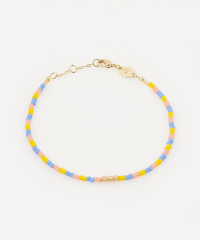 Shop Anni Lu Gold-plated Paradiso Beaded Bracelet In Multi