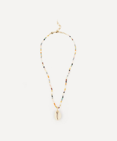 Shop Anni Lu Gold-plated Shelley Eldorado Beaded Pendant Necklace In Multi